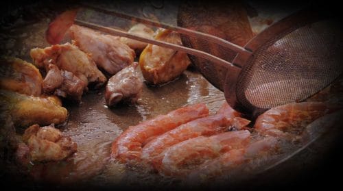 Cuisson d'une paëlla